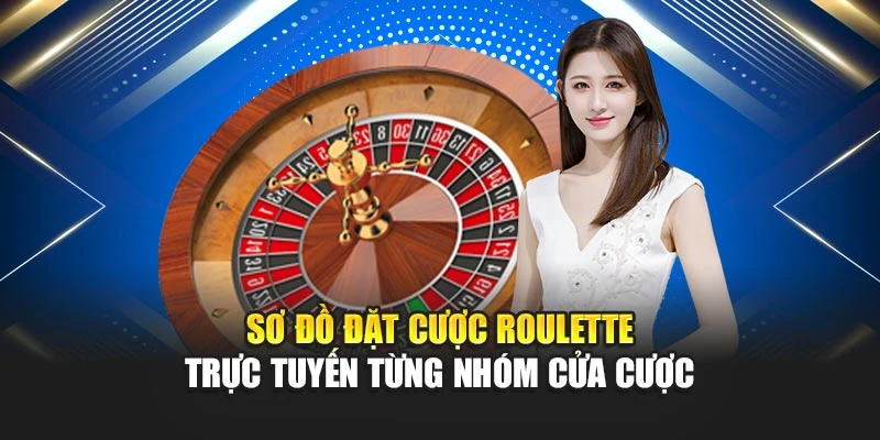 Sơ đồ đặt cược roulette trực tuyến từng nhóm cửa cược